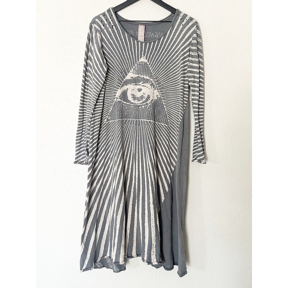 Magnolia Pearl Rays for Daze Dylan Tee Dress in Ozzy Grey Distressed One Size